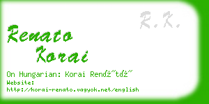 renato korai business card